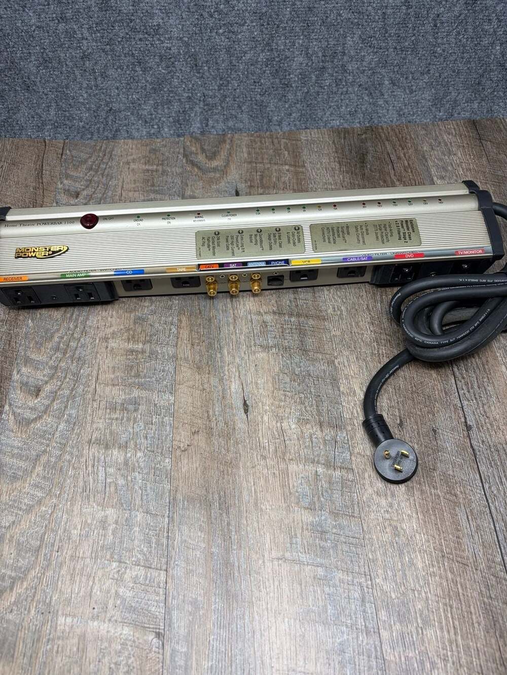 Monster Power Home Theater Power Bar 1100 With Surge Protector MPB1100 works.